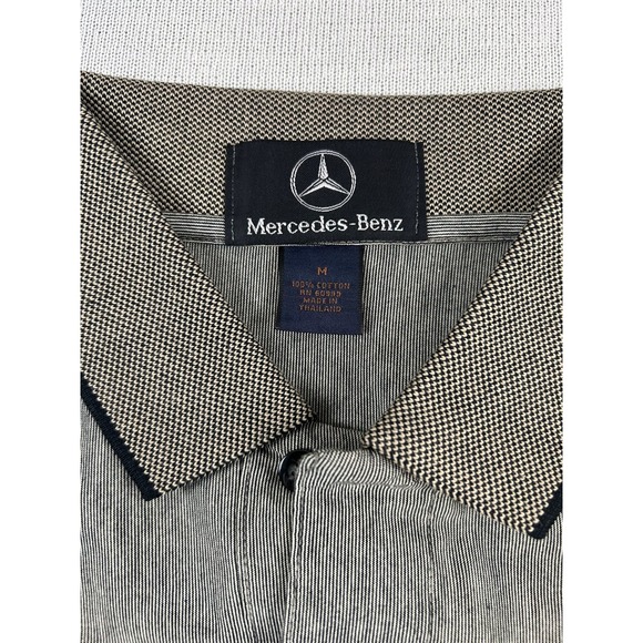 NEW Mercedes Benz Mens Polo Shirt Short Sleeve Sz Medium Golf Casual Embroidered - Picture 3 of 14